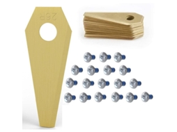 18 Lâminas De Reposição Para Cortador Robótico Bosch Titanium + 18 Parafusos Acessórios