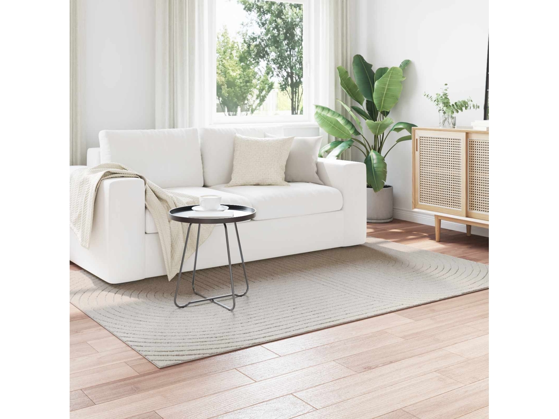 Vidaxl Tapete Para Uso Interno E Externo Palmeras Creme 200 X 140 Cm