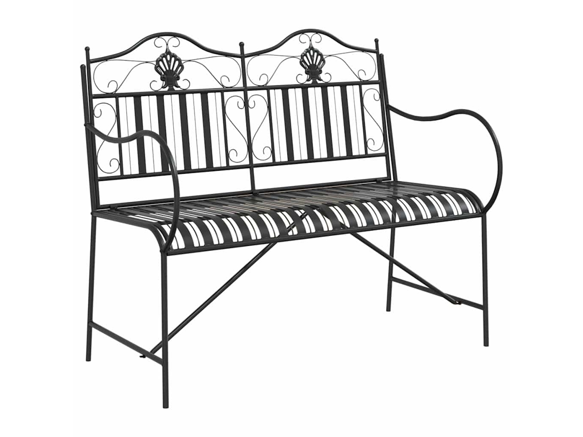 Maison Exclusive - Banco De Jardim Preto 103,5 X 59 X 89 Cm Aço