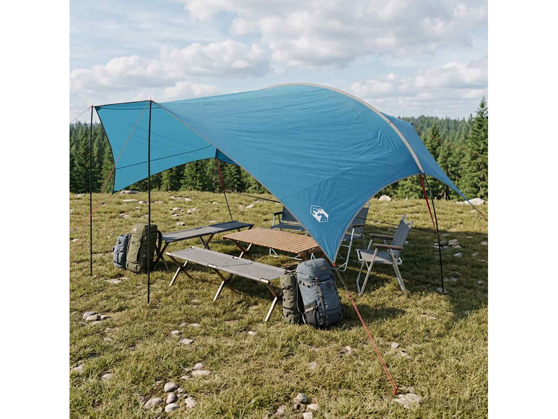Vidaxl Tarp De Camping Resistente À Água Azul 695 X 580 X 200 Cm