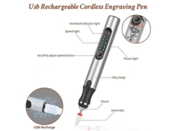 Lurelia Caneta De Gravação Elétrica, 37 Bits, Usb, Sem Fio, Recarregável, 18000 Rpm, Para Metal, Joias