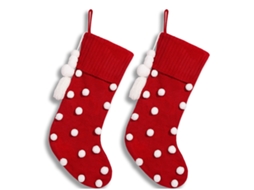 Meia de Natal Meia de Natal Vermelha em Tamanho Grande para Decoração RNEMITERY