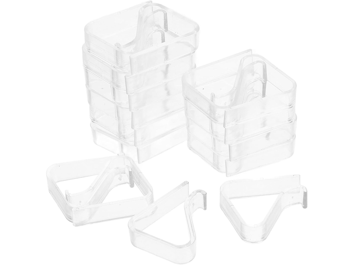 Aboofan 24 - Prendedores de Toalha de Mesa Transparentes, Resistentes ao Vento, Prendedores de Plástico para