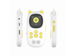 Leitor Mp3 Infantil Lurelia 64gb Bluetooth, Rádio Fm, Alarme, Cordão Incluído, Amarelo