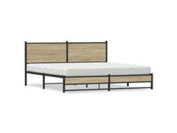 Bed Frame, Bed Frames Vidaxl Marrom Aço (180 X 200 Cm)