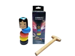 Mali 1 Set Boneco de Madeira Inquebrável Truque Brinquedo Tradicional Japonês Props de Cena