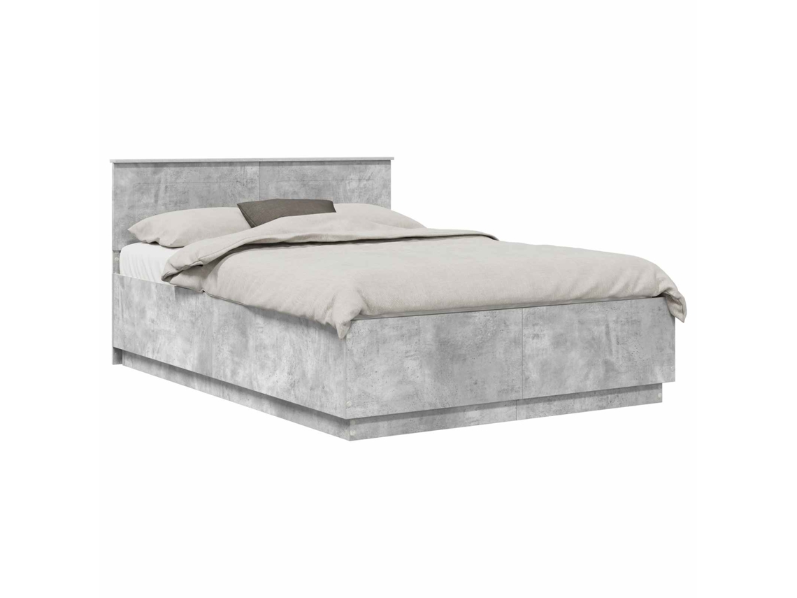 Estrutura de Cama com Cabeceira MAISON EXCLUSIVE 150 X 200 Cm cimento cinzento