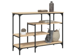 Vidaxl Mesa Consola C/ Prateleiras 100x35x75 Cm Carvalho Sonoma