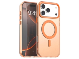Capa Híbrida Para Iphone 17 Pro - Pc E Tpu Com Magsafe | Candy Design - Laranja