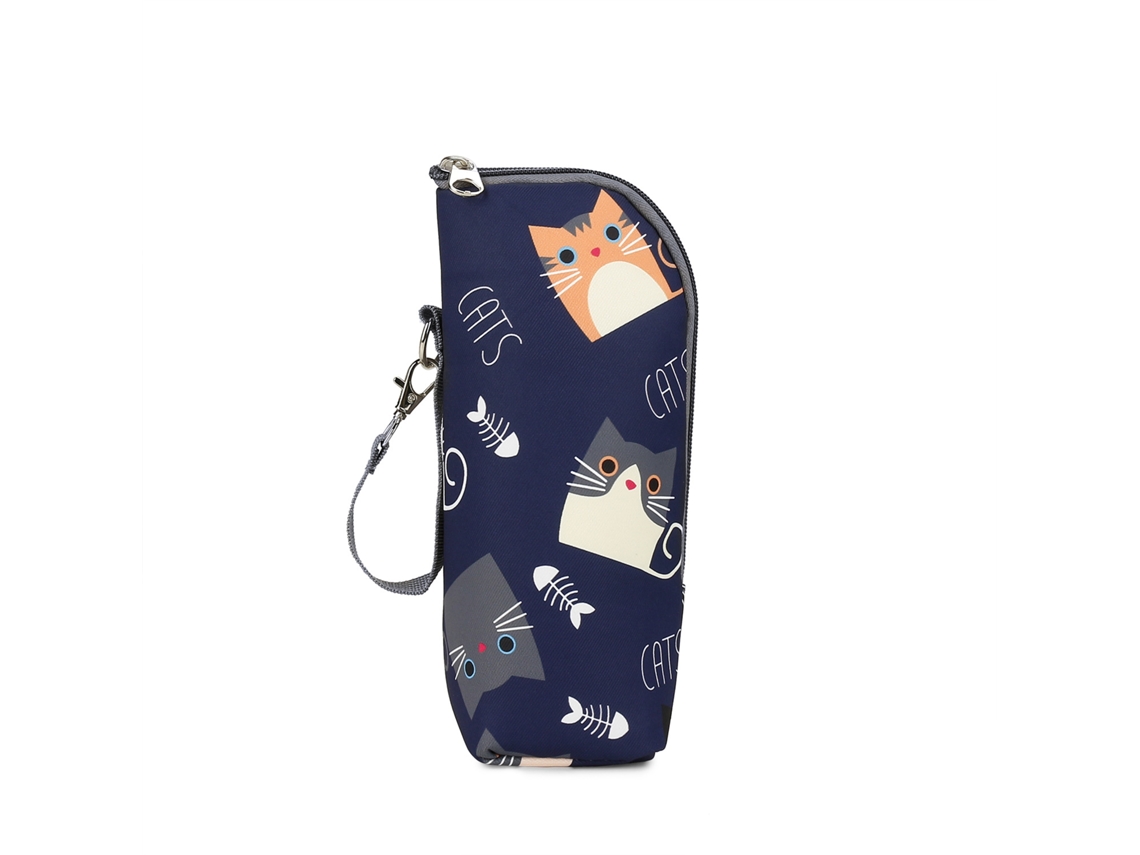 Bolsa Prática Para Mamadeira, Acessório Ideal Para Bolsa De Fraldas.gatinho Azul Yunzii
