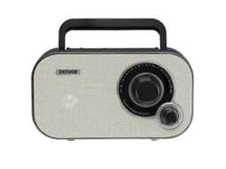 Rádio Portátil Denver Fm Analógico Branco Rádio Digital Áudio De Alta Fidelidade Olysi Shop
