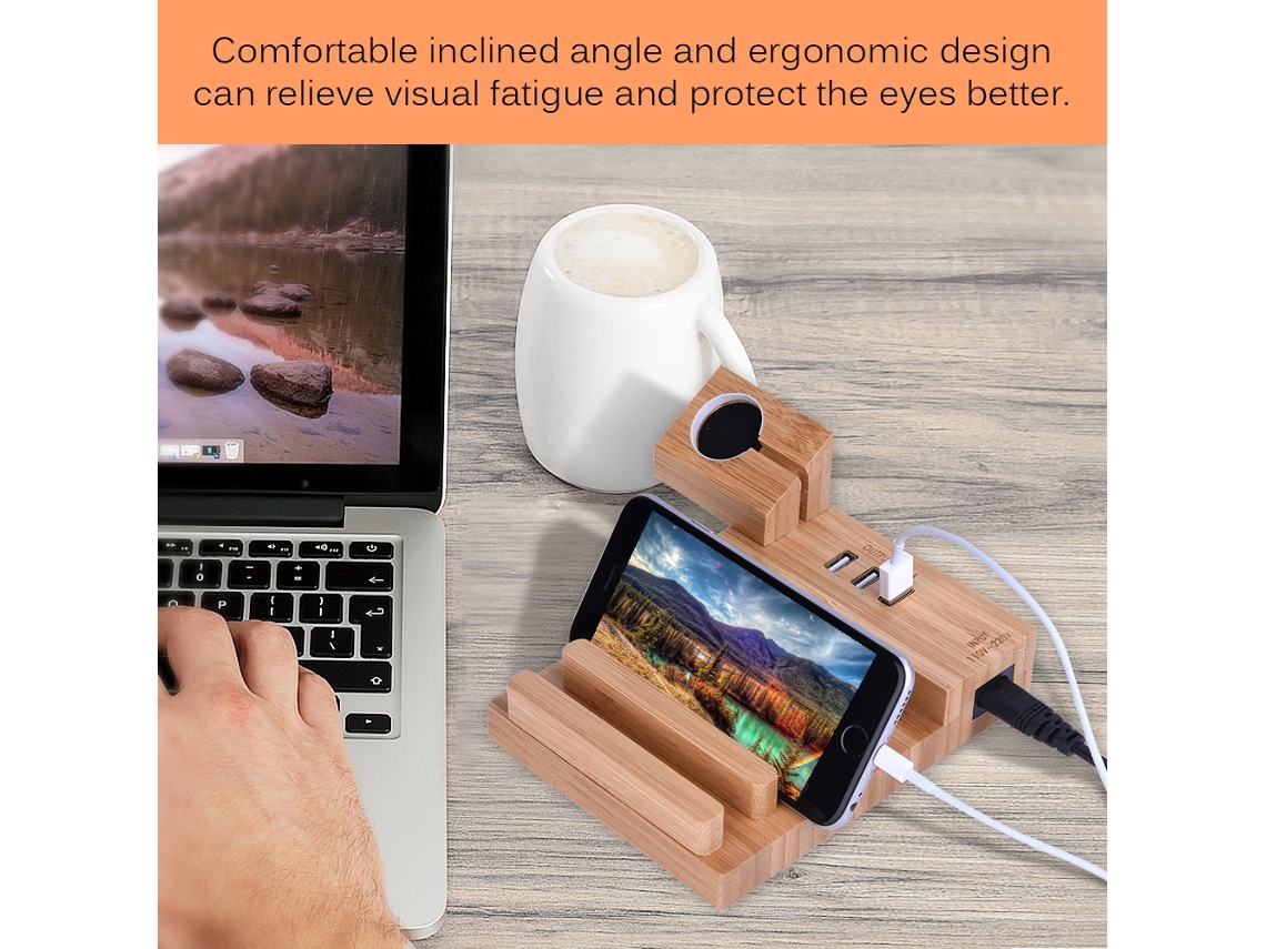 Dock de Carregamento Multi dispositivos 3 Portas Usb LAXISCREED