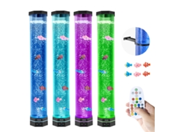 Lâmpada Sensorial De Bolhas 80 Cm 6 Peixes Flutuantes 16 Efeitos De Cor Vevor