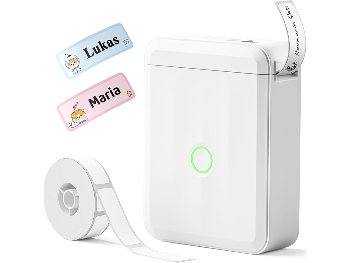 D110, Bluetooth, 1 Rolo de Etiquetas À Prova D‘água STELASPLEN