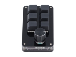 Teclado Gaming Compacto Laxiscreed Mecânico, Seis Teclas E Girador, Ideal Para Laptops