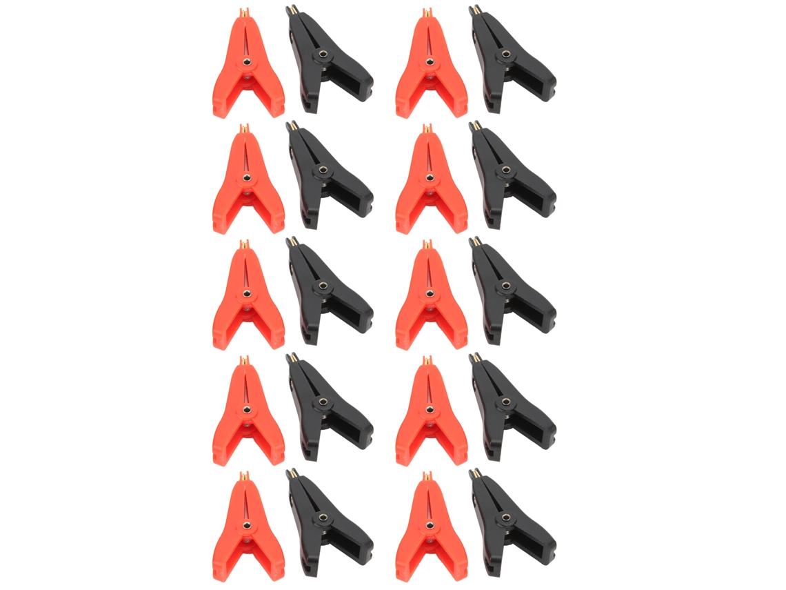 10 Conjuntos De Pinça De Teste Isolada Abs 10a Terminal De Ouro Latão Conector
