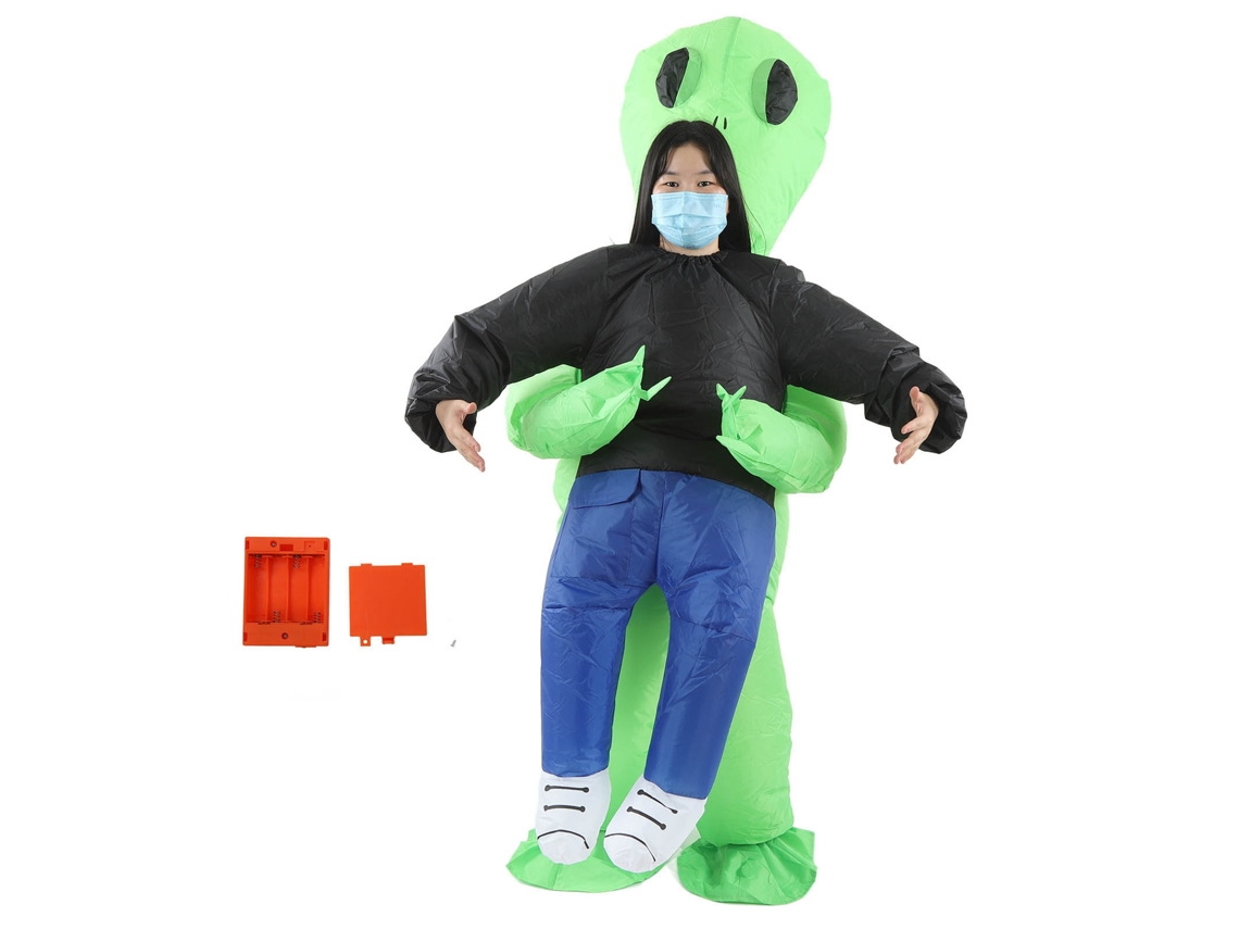 Traje Inflável de Alienígena Cosplay Festas Festival Infantil 120‑140cm Impermeável Divertido S/MARCA
