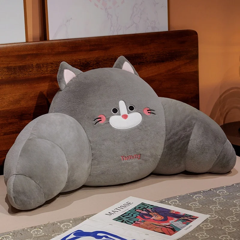 Almofada de Cama em Formato de Croissant para Adultos, Macia e Confortável MDUG (gato 75cm)