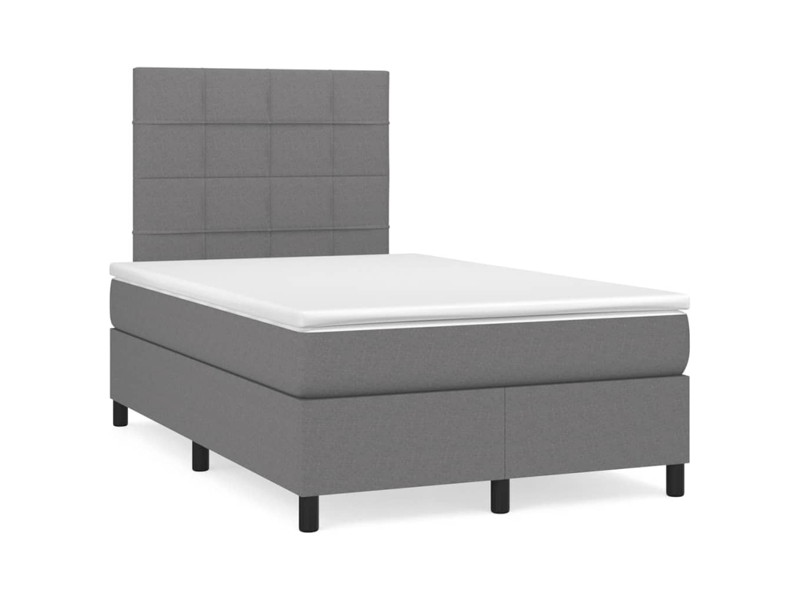 Box Spring Bed, Box Spring Beds Vidaxl Cinzeto Tecido (120 X 200 Cm)