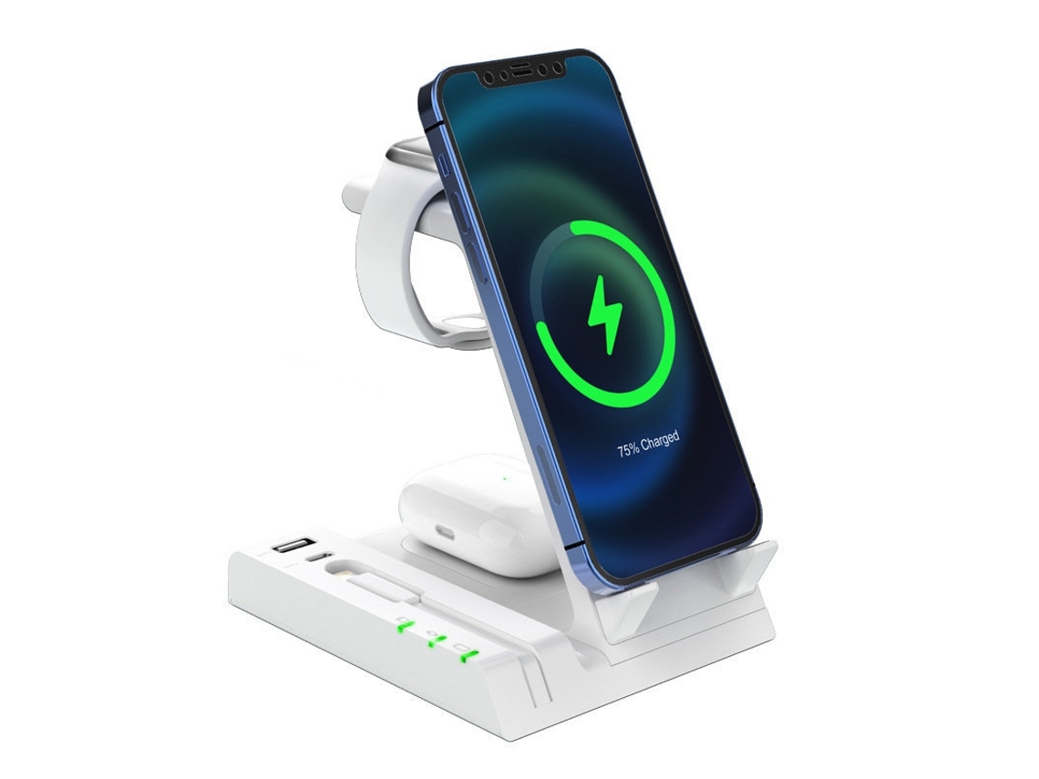Estação de Carregamento Sem Rápido para iPhone 8 YIZHOOD Branco