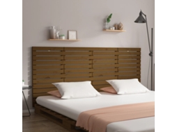 Vidaxl Cabeceira De Parede 156x3x91,5 Cm Pinho Maciço Castanho-mel