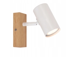 Refletor de Teto 1 Candeeiro para Corredor de Madeira Luz de Teto Branca Metal Moderno Gu10 350 Para NETTLIFE