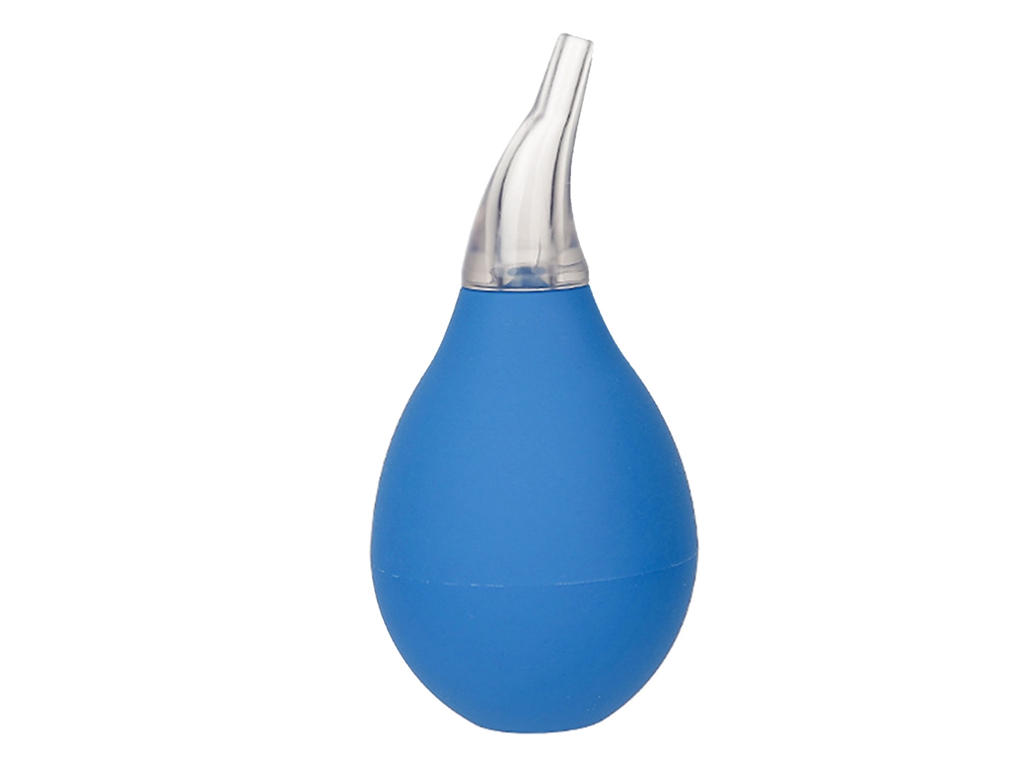 Aspirador Nasal Para Bebê Gotinha Silicone Médico Manual Squeeze Limpador Nariz Pvc Azul
