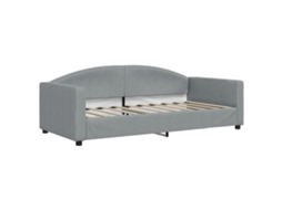 Sofá Cama VIDAXL Tecido Cinzento (90x190 cm)
