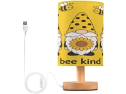 Luminária de mesa USB no formato Abelha para quarto infantil pequeno
