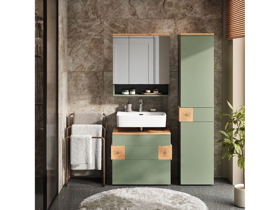 Conjunto Mobiliário Casa de Banho Edén 3 Peças Verde 184,2 Cm VICCO