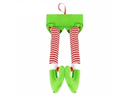 Papai Noel Pernas De Elfo Decoração Porta Árvore Presente De Natal-aquaforge