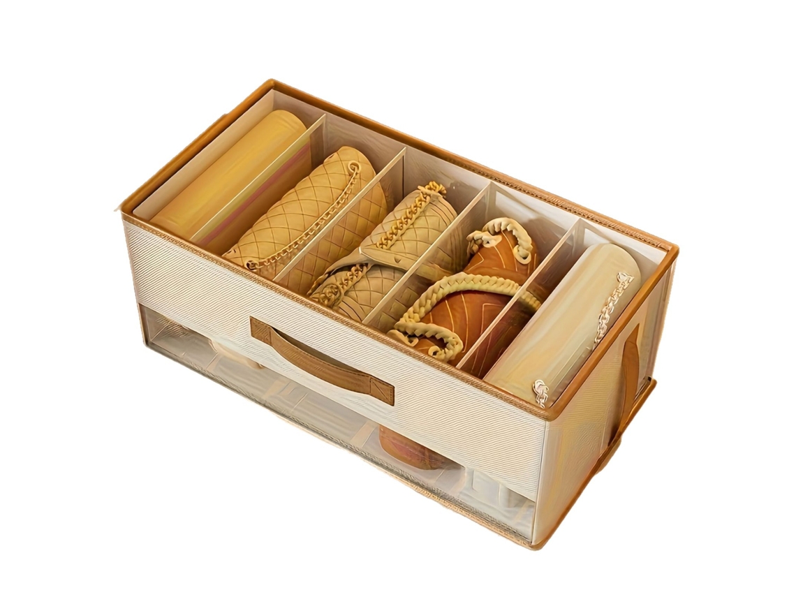 Caixa Organizadora Dobrável Com Divisórias Para Roupas, Caixa De Armazenamento, Caixa Organizadora Para Guarda-roupa, 47 X 24 X 20 Cm