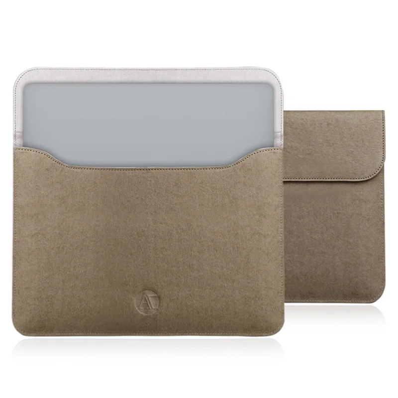 Mala Halinuia Para Portátil 15,4 Polegadas Pu Impermeável Castanho (suporte Ergonómico, Forro Em Microfibra)