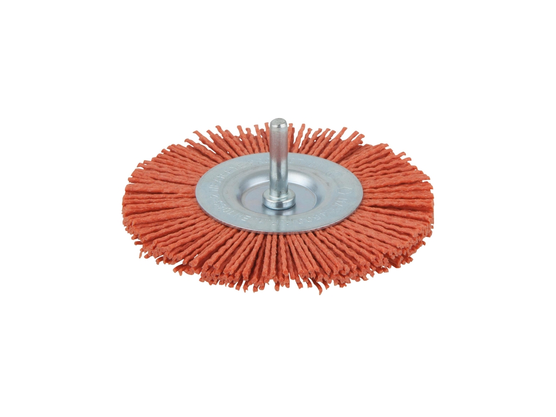 Wolfcraft 8477000 - 1 Escova de nylon, cor vermelha, haste 6 mm