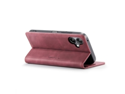 Capa Para Samsung Galaxy A07 Multifuncional Horizontal De Couro Vermelha