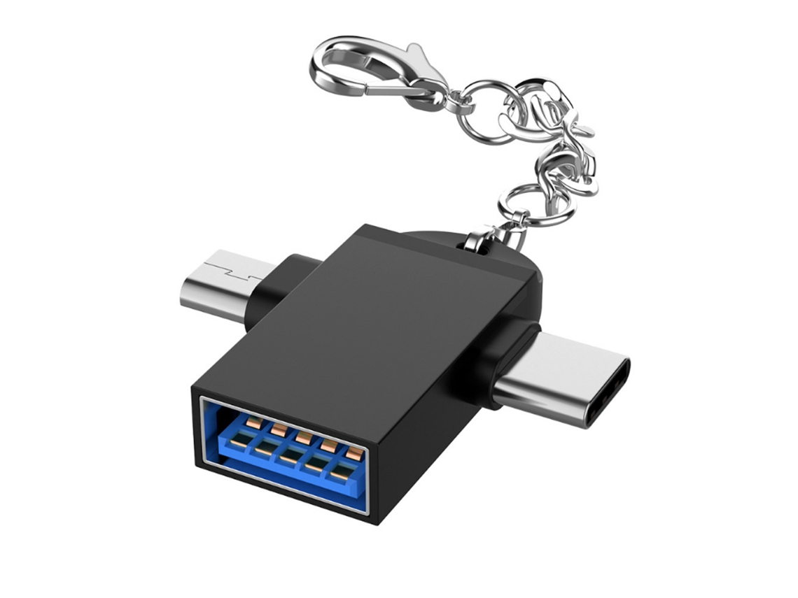 Conversor Otg 2 em 1 Usb3.0 com Cadeia LAXISCREED