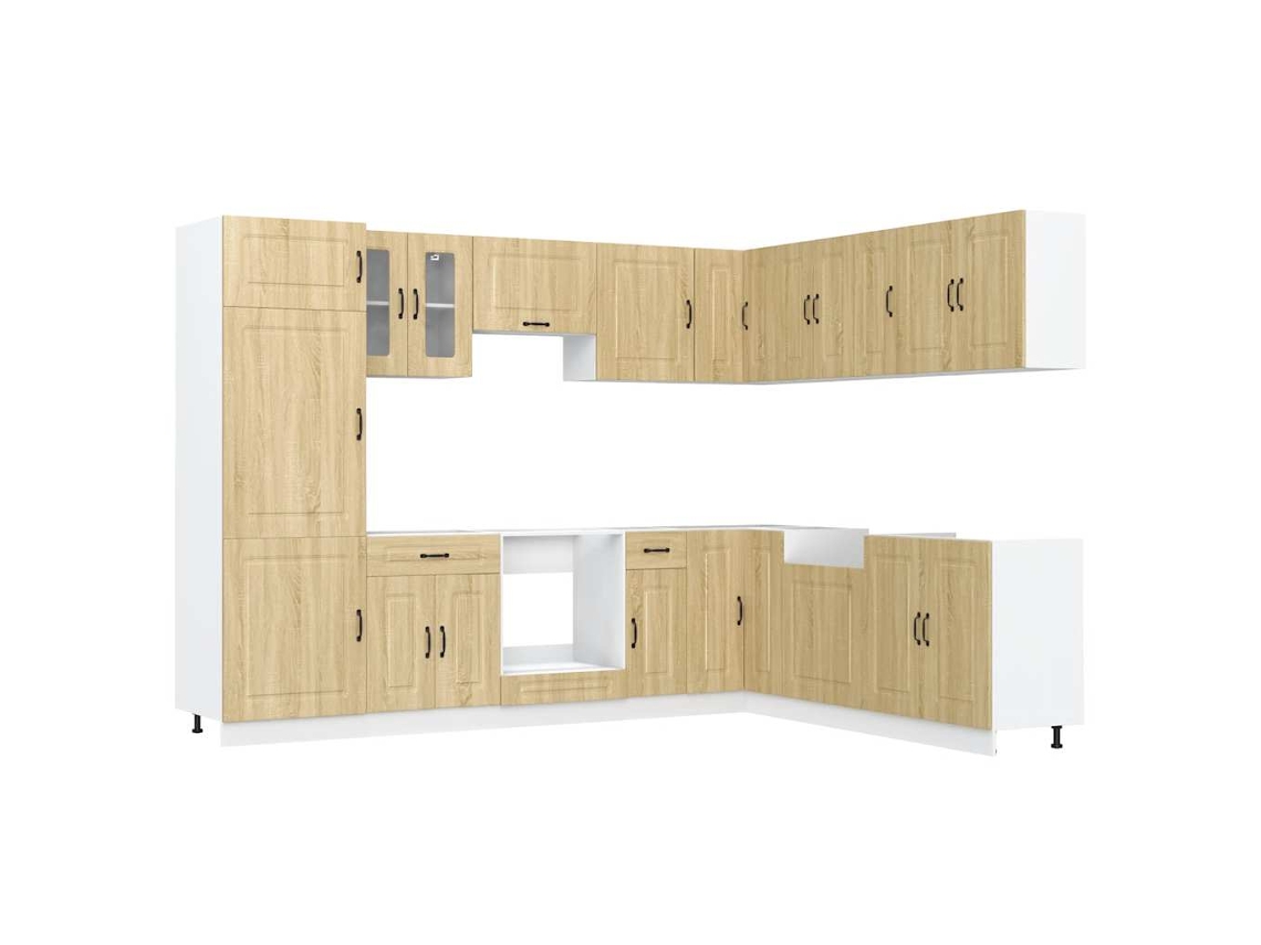 Conjunto 14 armário de cozinha conjunto Kalmar VIDAXL sonoma carvalho