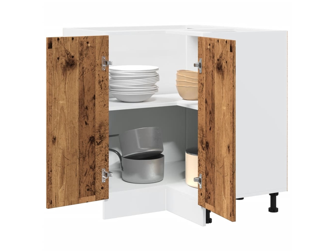 Vidaxl Armário Cozinha “lyon” 75,5x75,5x81,5cm Madeira Velha