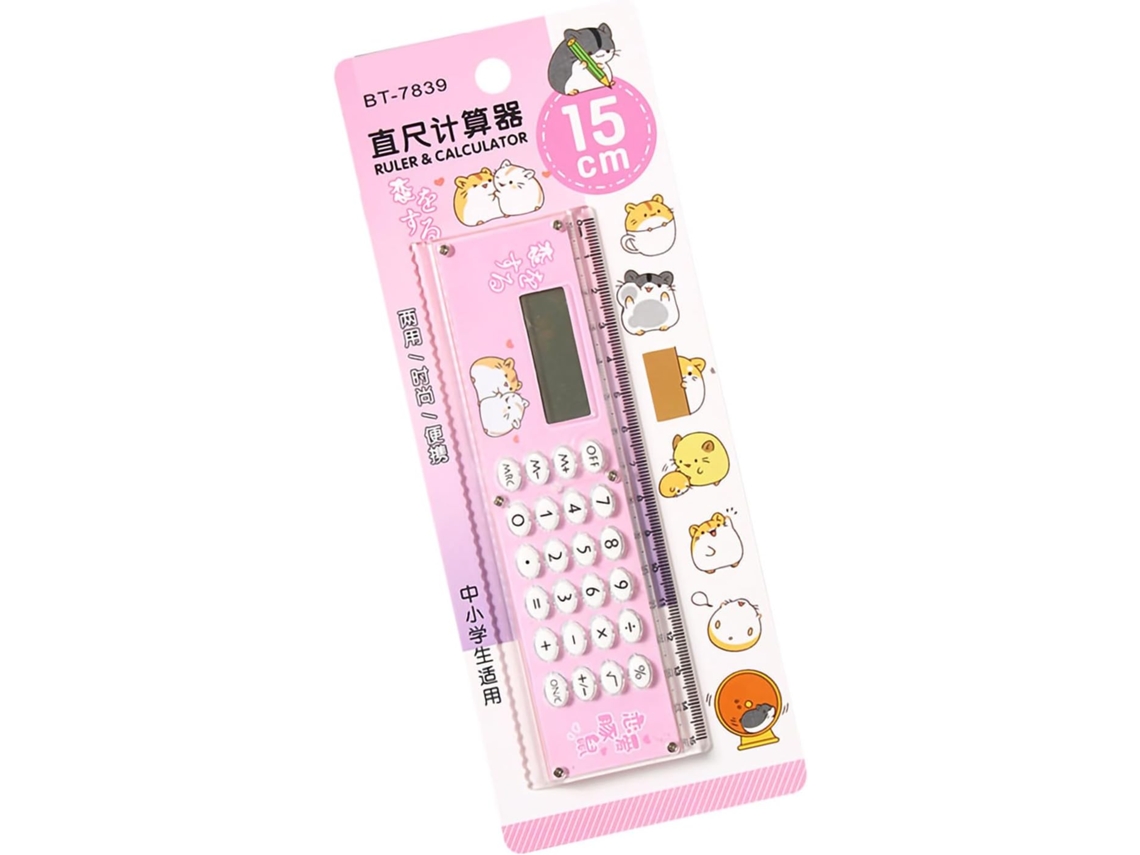 Calculadora Pequena Sixrun, Régua Portátil Elegante Com Teclas De