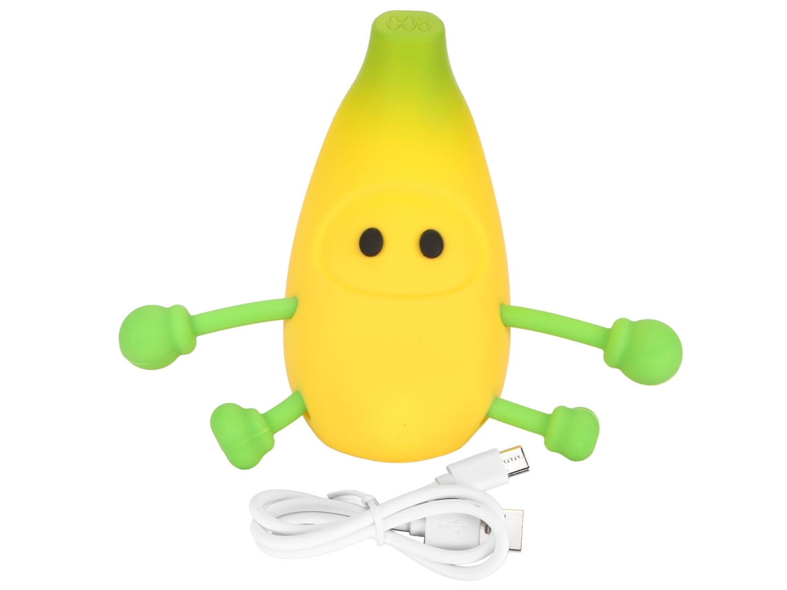 Rebe-lâmpada De Noite Banana Bonita Led 500mah 3 Níveis De Brilho Controle Táctil Usb-c Suave Para Crianças Lar
