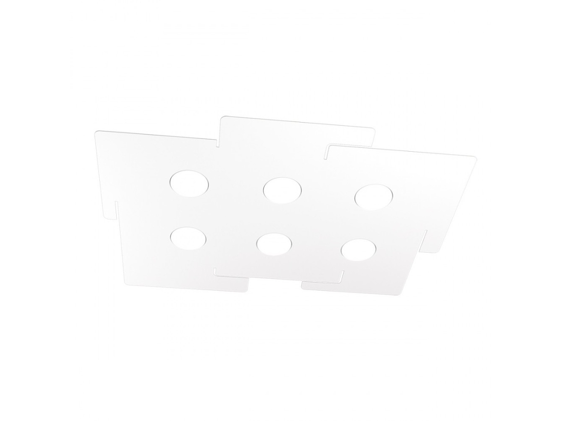 Plafon Led em Metal Branco Retangular com 6 Casquilhos Gx53 Echo TOP LIGHT