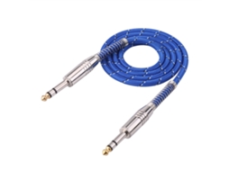 Cabo De Audio Estéreo Macho A Macho 6.35mm Para Violão Elétrico 1m