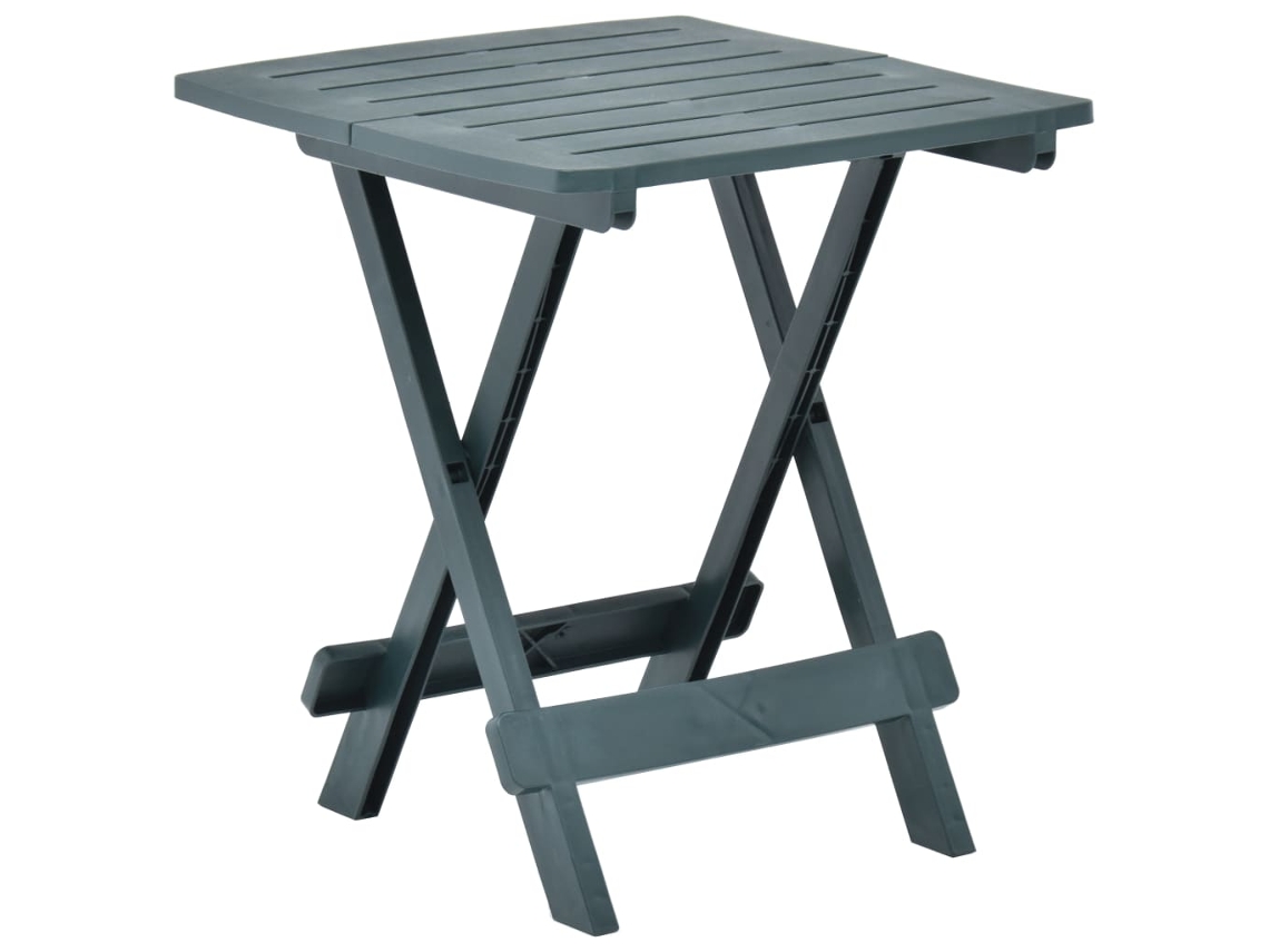 Vidaxl Mesa De Jardim Dobrável 45x43x50 Cm Plástico Verde