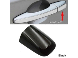 Capa De Alça De Porta Para Volvo Xc60 2015+, S60/s60l 2014+, V60 2011+ E V40, Preta, Plástico, 1 Peça Preto