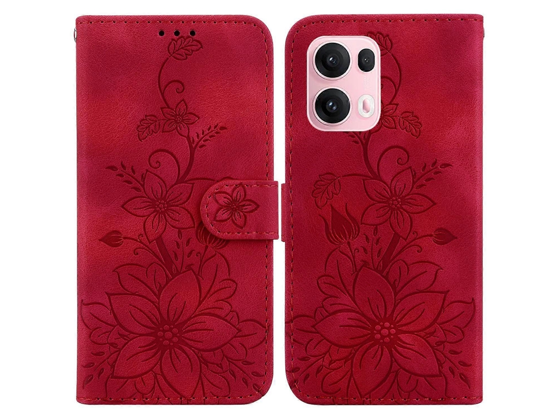 Capa De Celular De Couro Com Relevo Lily