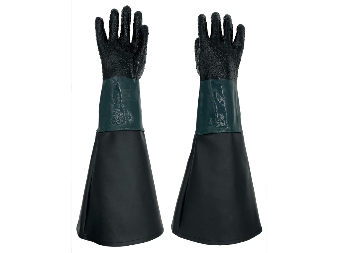 Luva De Borracha Com Grânulos, Ideal Para Trabalho De Jateamento Em Móveis.