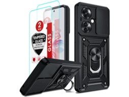 Capa Proteção Deslizante Câmera Anel Vidros Para Oppo Oppo Reno 11 F Hongwe. Anti-choque Anti-riscos Prateado