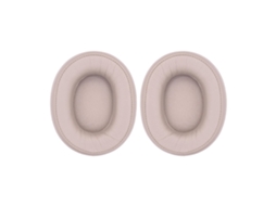 Almofadas Zruxe Para Auscultadores Audio-technica Ath-sr50/sr50bt (par, Bege, Pele Ecológica)