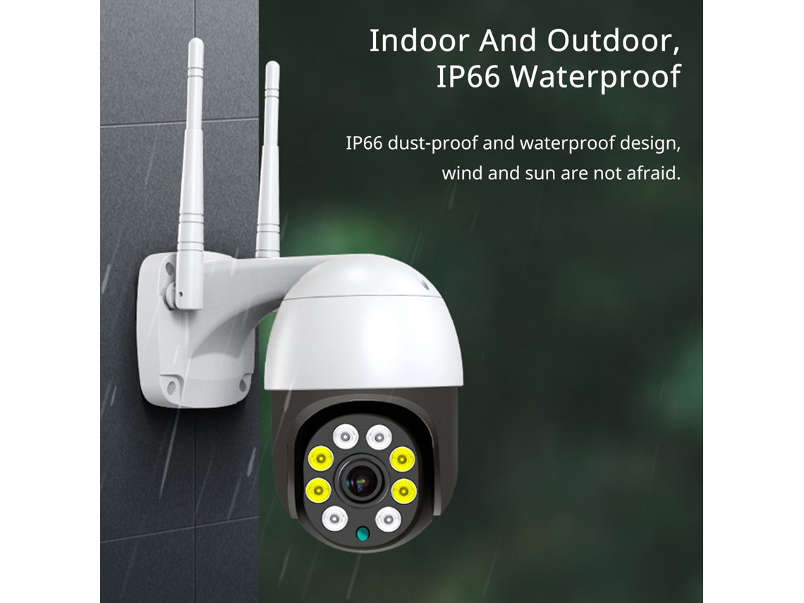 Câmara De Segurança Exterior Inalámbrica Wifi 720p, Visão Noturna, Áudio Bidirecional, Ip66