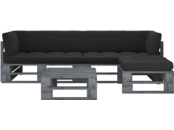 Pallet Lounge Set, Pallet Lounge Sets Vidaxl Cinzeto Madeira De Pinho (n/a)